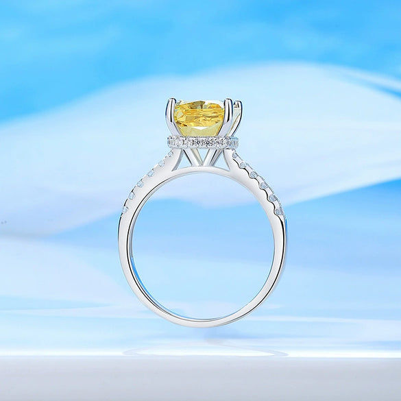 Wholesale Women's Light Luxury Geometric S925 Sterling Silver Diamond Ring