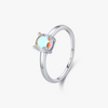 Wholesale Women's Light Luxury Geometric S925 Sterling Silver Ring Inlaid With Zircon
