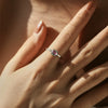 Wholesale Women's Light Luxury Geometric S925 Sterling Silver Ring Inlaid With Zircon