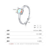 Wholesale Women's Light Luxury Geometric S925 Sterling Silver Ring Inlaid With Zircon