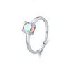 Wholesale Women's Light Luxury Geometric S925 Sterling Silver Ring Inlaid With Zircon