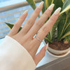 Wholesale Women's Light Luxury Geometric S925 Sterling Silver Ring With Electroplating