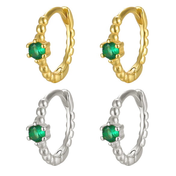 Wholesale Women's Light Luxury Geometric 925 Silver Earrings With Multicolor Zircon And Electroplating