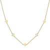 Wholesale Women's Light Luxury Geometric Silver Electroplated Cross Chain Necklace With Four Leaf Clover Pendant