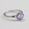 Wholesale Women's Light Luxury Geometric 925 Silver Electroplated Ring With Ice Flower Zirconium And White Zirconium