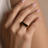 Wholesale Women's Light Luxury Geometric Square Stainless Steel Acrylic Ring 18K Gold Electroplated