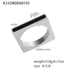 Wholesale Women's Light Luxury Geometric Square Stainless Steel Acrylic Ring 18K Gold Electroplated