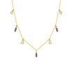 Wholesale Women's Light Luxury Geometric Square Zircon S925 Sterling Silver Necklace Cross Chain