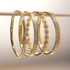 Wholesale Women's Light Luxury Geometric Stainless Steel And Titanium Steel 18K Gold Plated Electroplated Bracelet