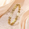 Wholesale Women's Light Luxury Geometric Stainless Steel And Titanium Steel 18K Gold Plated Electroplated Bracelet
