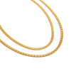 Wholesale Women's Light Luxury Geometric Stainless Steel Blade Chain Necklace With Electroplating