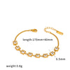Wholesale Women's Light Luxury Geometric Stainless Steel Bracelet With Vacuum Plating