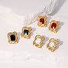 Wholesale Women's Light Luxury Geometric Stainless Steel Earrings Electroplated