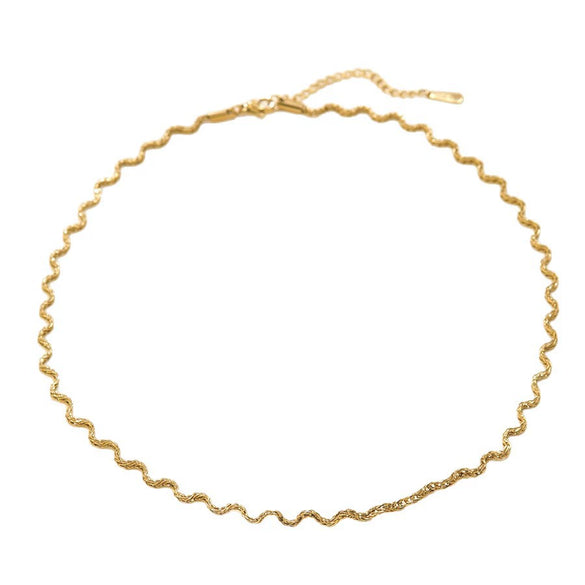 Wholesale Women's Light Luxury Geometric Stainless Steel Electroplated Bracelet And Necklace Set
