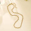 Wholesale Women's Light Luxury Geometric Stainless Steel Electroplated Bracelet And Necklace Set