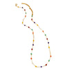 Wholesale Women's Light Luxury Geometric Stainless Steel Electroplated Colorful Seed Bead Singlelayer Necklace Jewelry