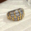 Wholesale Women's Light Luxury Geometric Stainless Steel Electroplated Cross Ring Hand Jewelry