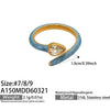 Wholesale Women's Light Luxury Geometric Stainless Steel Electroplated Cshaped Open Ring Set With Water Drop Zircon