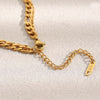 Wholesale Women's Light Luxury Geometric Stainless Steel Electroplated Doublelayer Necklace