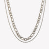 Wholesale Women's Light Luxury Geometric Stainless Steel Electroplated Doublelayer Necklace