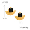 Wholesale Women's Light Luxury Geometric Stainless Steel Electroplated Earrings And Necklace