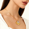Wholesale Women's Light Luxury Geometric Stainless Steel Electroplated Earrings And Necklace