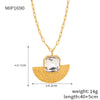 Wholesale Women's Light Luxury Geometric Stainless Steel Electroplated Earrings And Necklace