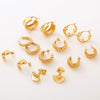 Wholesale Women's Light Luxury Geometric Stainless Steel Electroplated Earrings Jewelry