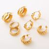 Wholesale Women's Light Luxury Geometric Stainless Steel Electroplated Earrings Jewelry