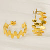 Wholesale Women's Light Luxury Geometric Stainless Steel Electroplated Earrings