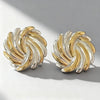 Wholesale Women's Light Luxury Geometric Stainless Steel Electroplated Earrings