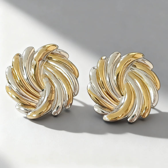 Wholesale Women's Light Luxury Geometric Stainless Steel Electroplated Earrings