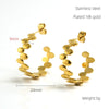Wholesale Women's Light Luxury Geometric Stainless Steel Electroplated Earrings