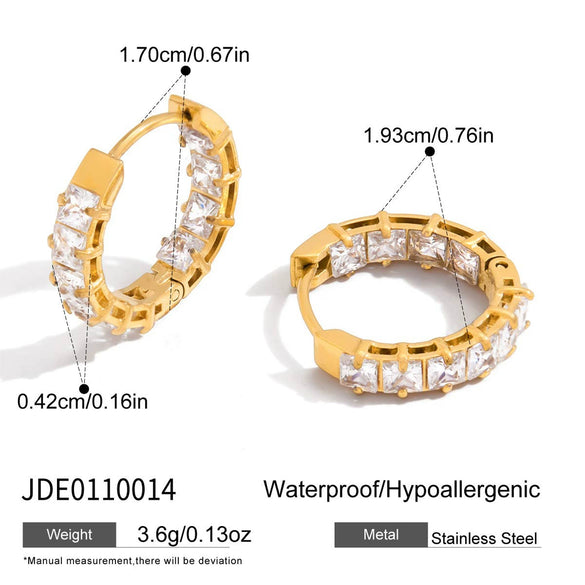 Wholesale Women's Light Luxury Geometric Stainless Steel Electroplated Earrings