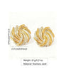 Wholesale Women's Light Luxury Geometric Stainless Steel Electroplated Earrings