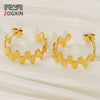 Wholesale Women's Light Luxury Geometric Stainless Steel Electroplated Earrings