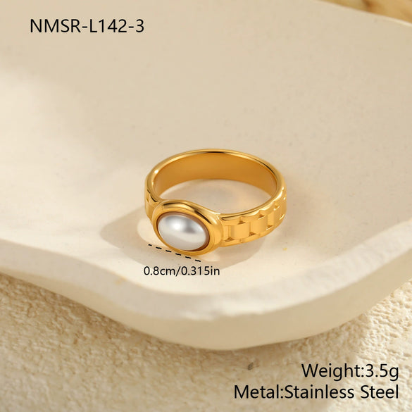 Wholesale Women's Light Luxury Geometric Stainless Steel Electroplated Heart Ring With Zircon Encrusted