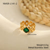 Wholesale Women's Light Luxury Geometric Stainless Steel Electroplated Heart Ring With Zircon Encrusted