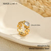 Wholesale Women's Light Luxury Geometric Stainless Steel Electroplated Heart Ring With Zircon Encrusted