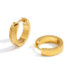 Wholesale Women's Light Luxury Geometric Stainless Steel Electroplated Hoop Earrings