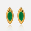 Wholesale Women's Light Luxury Geometric Stainless Steel Electroplated Marquise Earrings