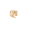 Wholesale Women's Light Luxury Geometric Stainless Steel Electroplated Multilayer Open Ring