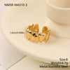 Wholesale Women's Light Luxury Geometric Stainless Steel Electroplated Multilayer Open Ring