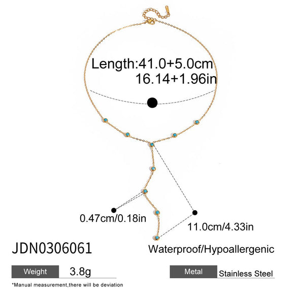 Wholesale Women's Light Luxury Geometric Stainless Steel Electroplated Necklace