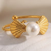 Wholesale Women's Light Luxury Geometric Stainless Steel Electroplated Open Ring Jewelry