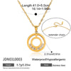 Wholesale Women's Light Luxury Geometric Stainless Steel Electroplated Pendant Necklace
