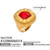 Wholesale Women's Light Luxury Geometric Stainless Steel Electroplated Ring Set With Tiger Eye Stone