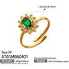 Wholesale Women's Light Luxury Geometric Stainless Steel Electroplated Ring Set