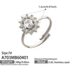 Wholesale Women's Light Luxury Geometric Stainless Steel Electroplated Ring Set