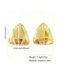 Wholesale Women's Light Luxury Geometric Stainless Steel Electroplated Triangle Earrings